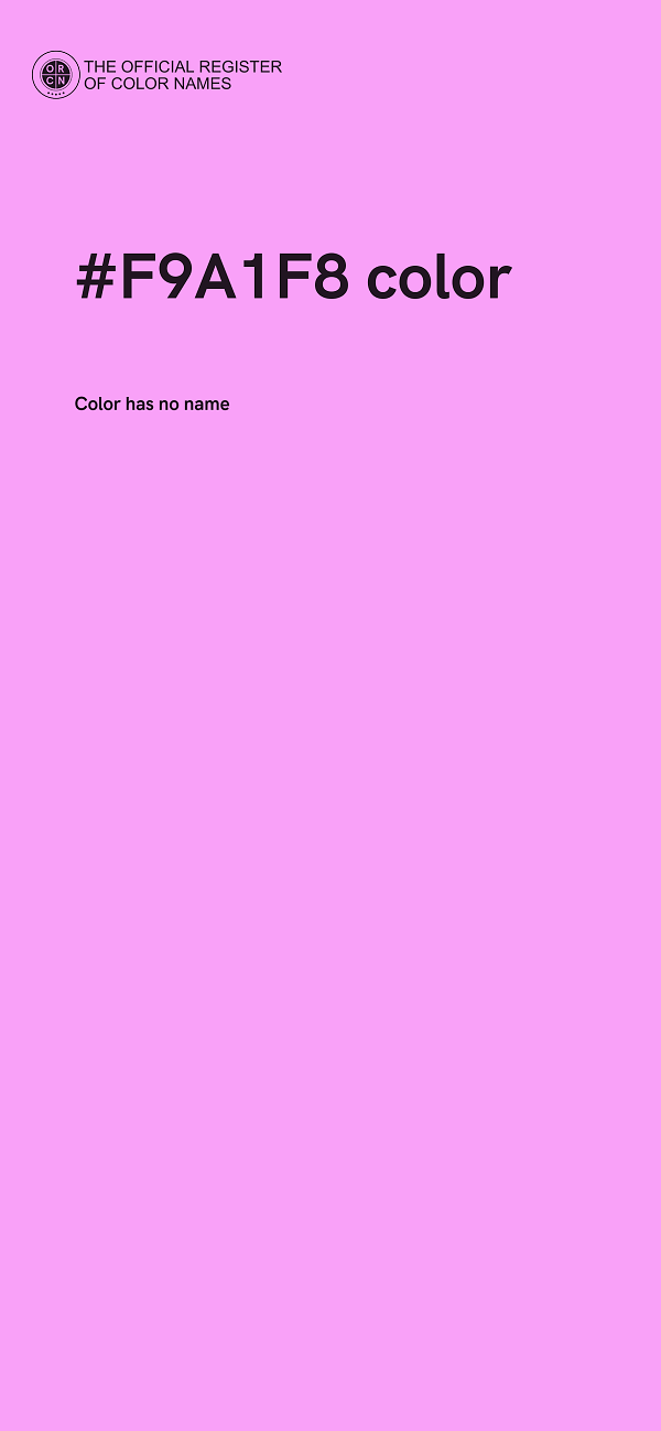 #F9A1F8 color image