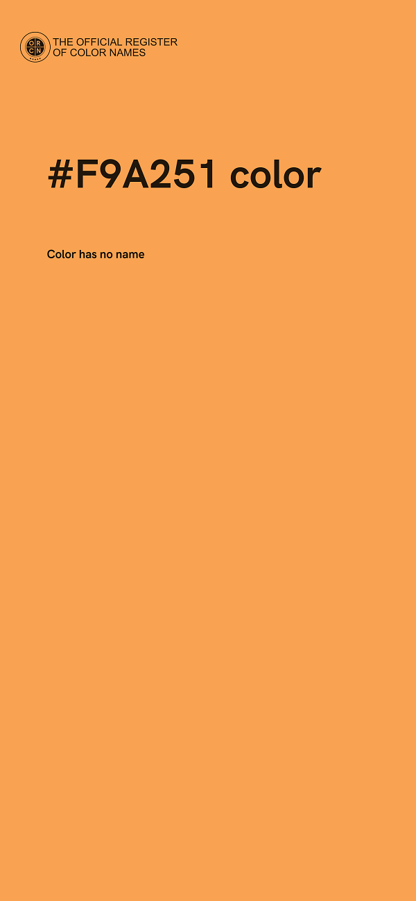 #F9A251 color image
