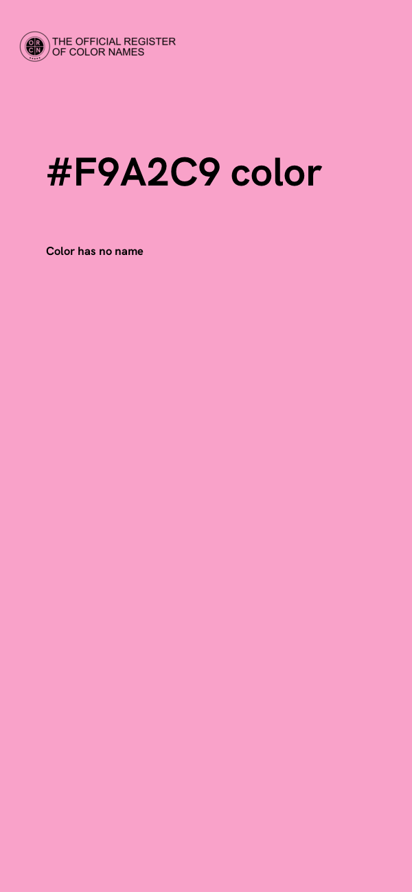 #F9A2C9 color image