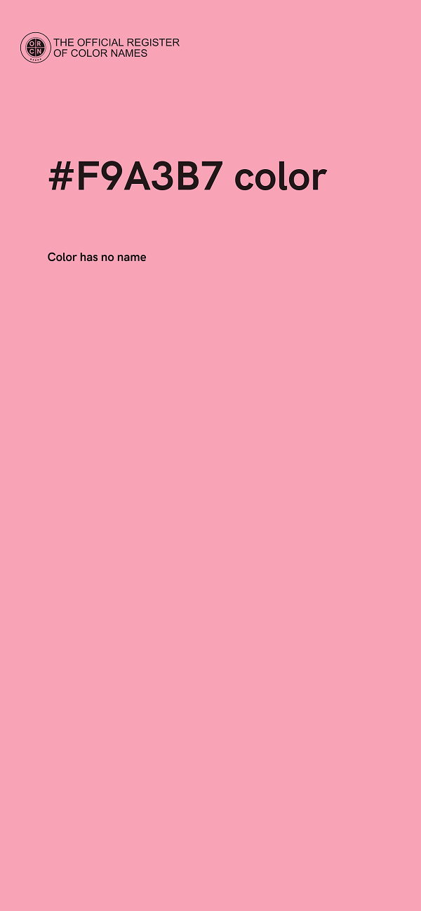#F9A3B7 color image