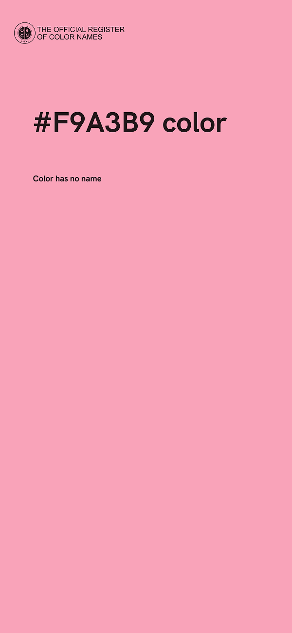#F9A3B9 color image