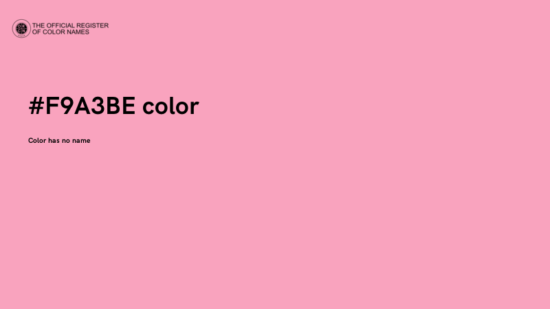 #F9A3BE color image