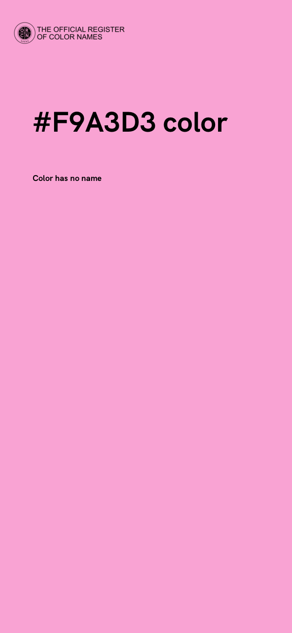 #F9A3D3 color image