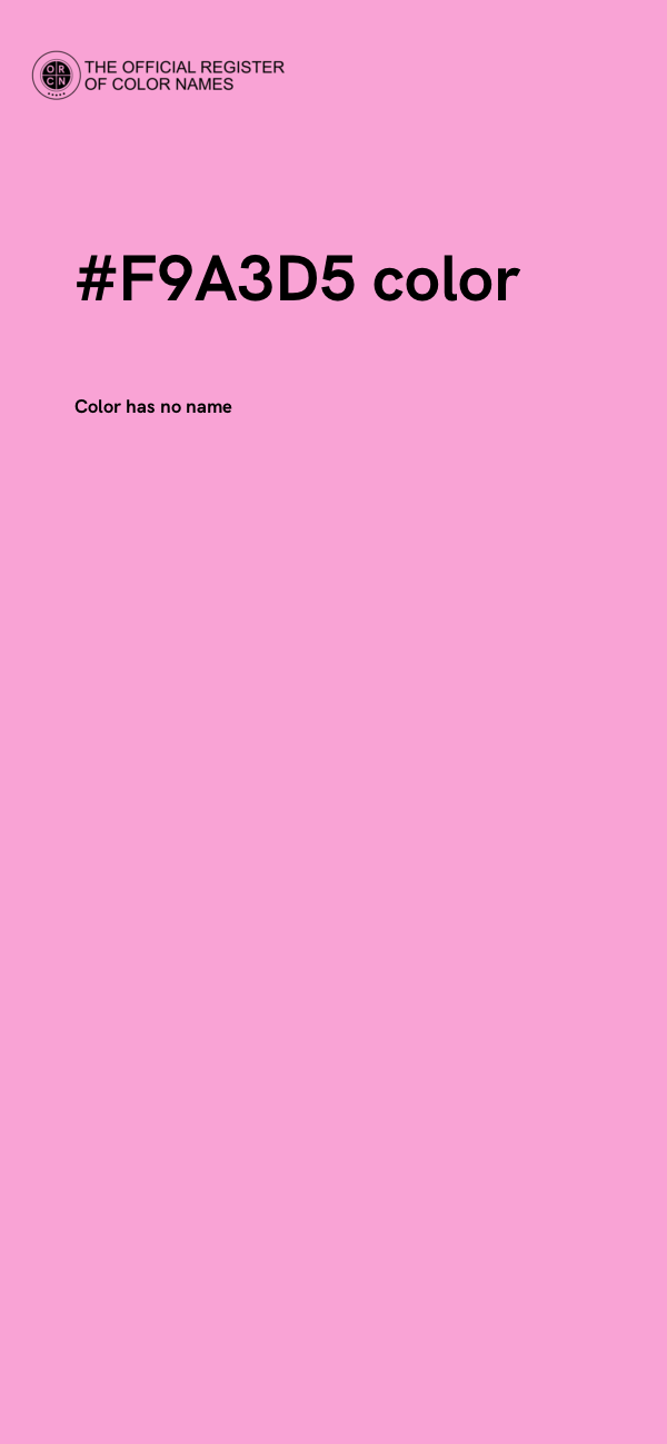 #F9A3D5 color image