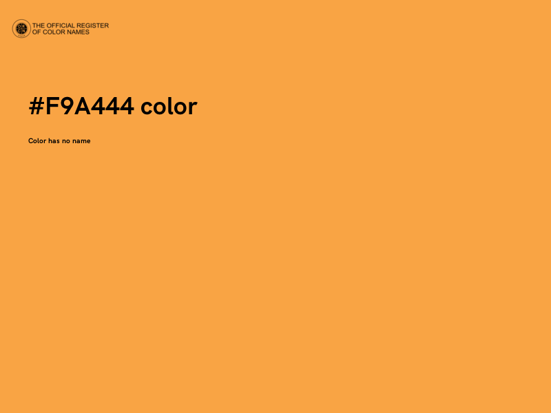 #F9A444 color image