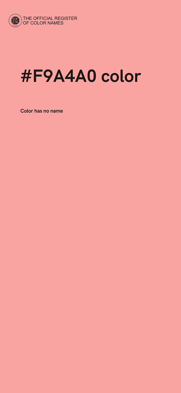 #F9A4A0 color image