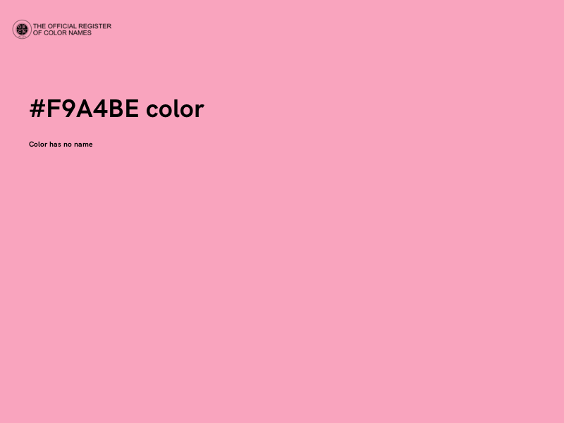 #F9A4BE color image