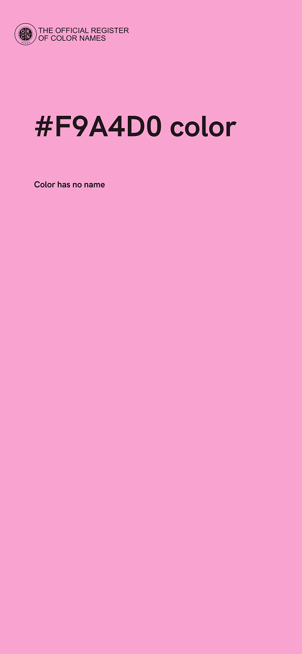 #F9A4D0 color image