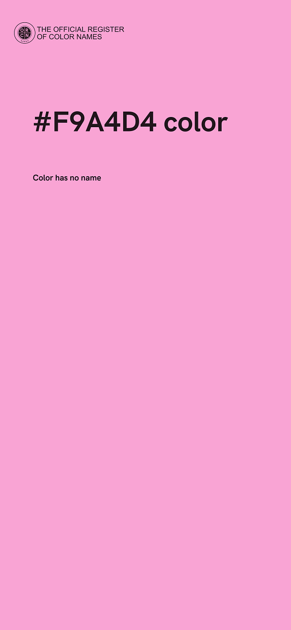 #F9A4D4 color image