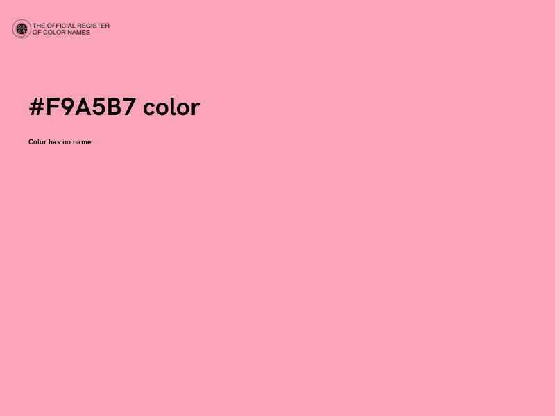 #F9A5B7 color image