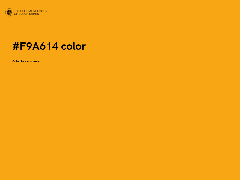 #F9A614 color image