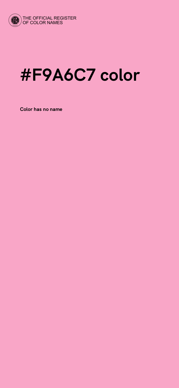 #F9A6C7 color image