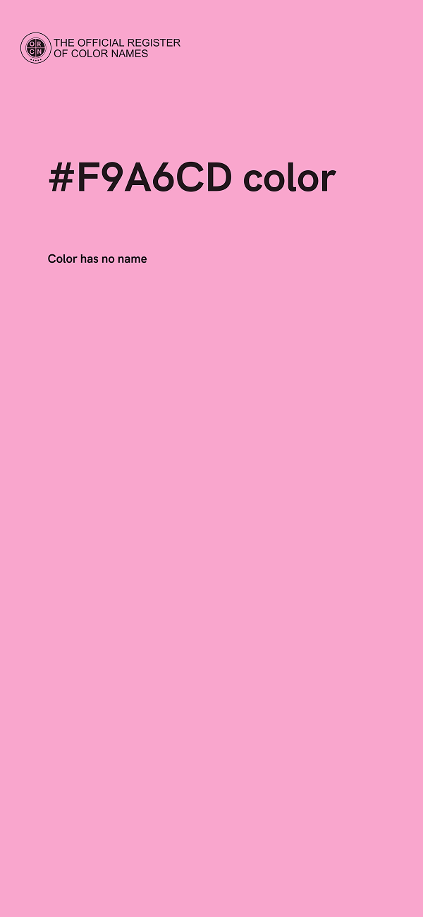 #F9A6CD color image