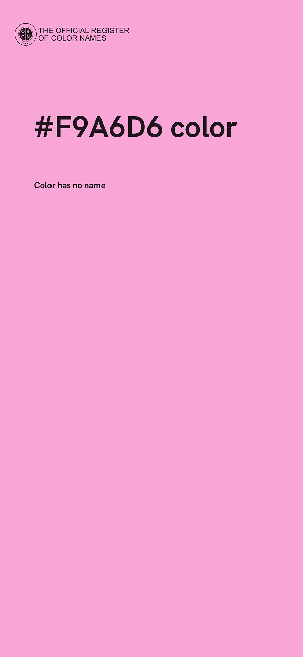 #F9A6D6 color image