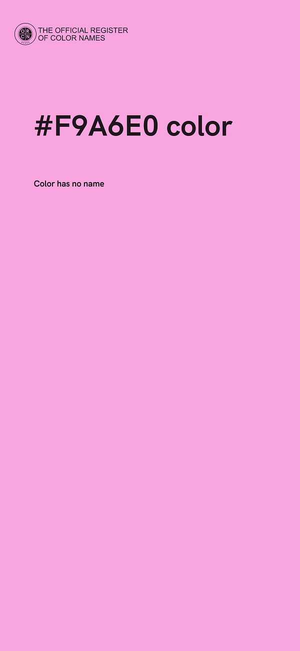#F9A6E0 color image