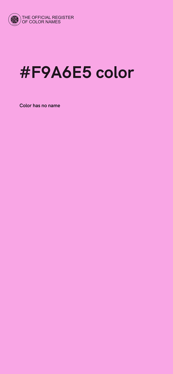 #F9A6E5 color image