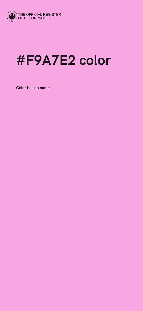 #F9A7E2 color image