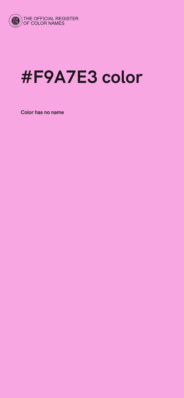 #F9A7E3 color image