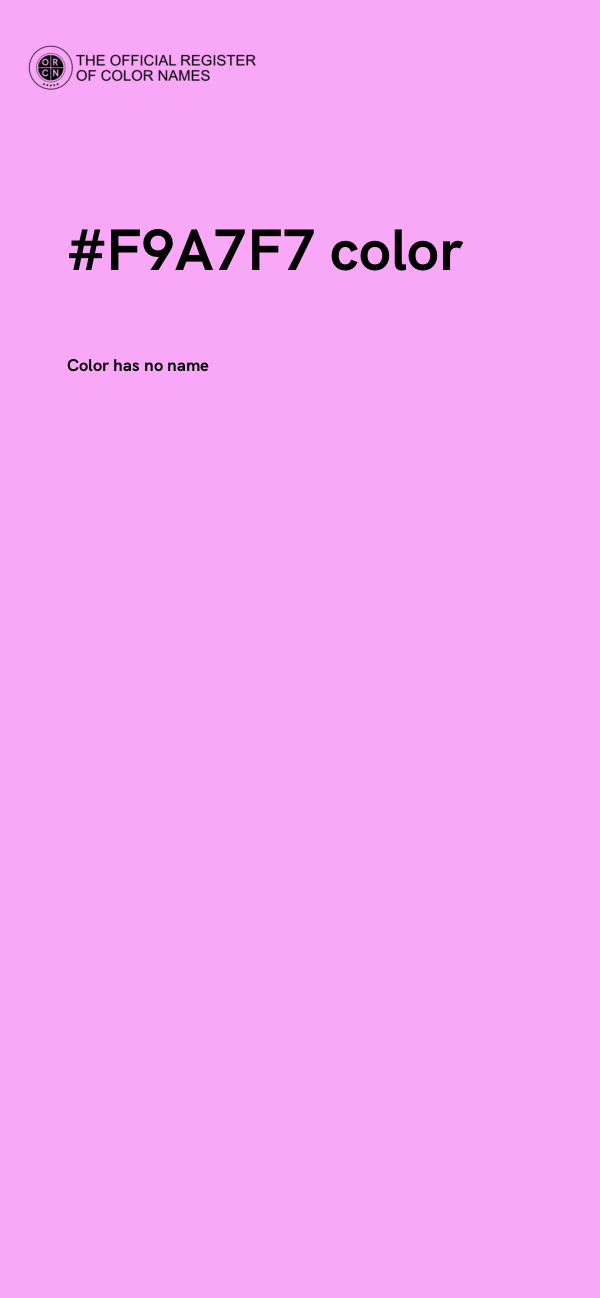 #F9A7F7 color image