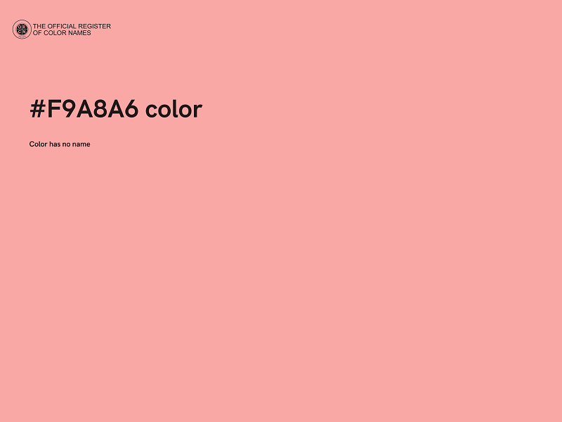 #F9A8A6 color image