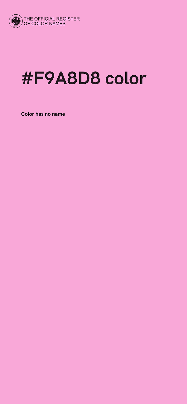 #F9A8D8 color image