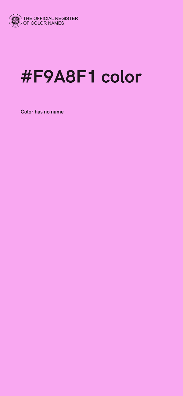 #F9A8F1 color image
