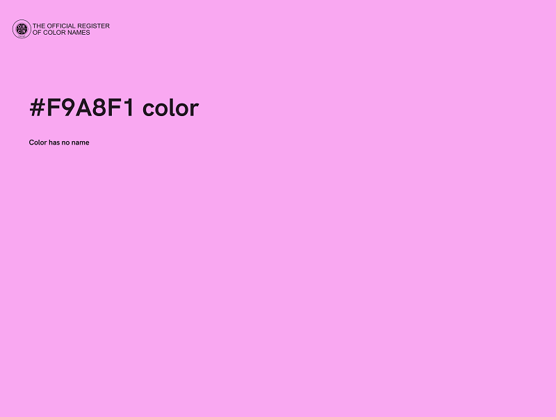 #F9A8F1 color image