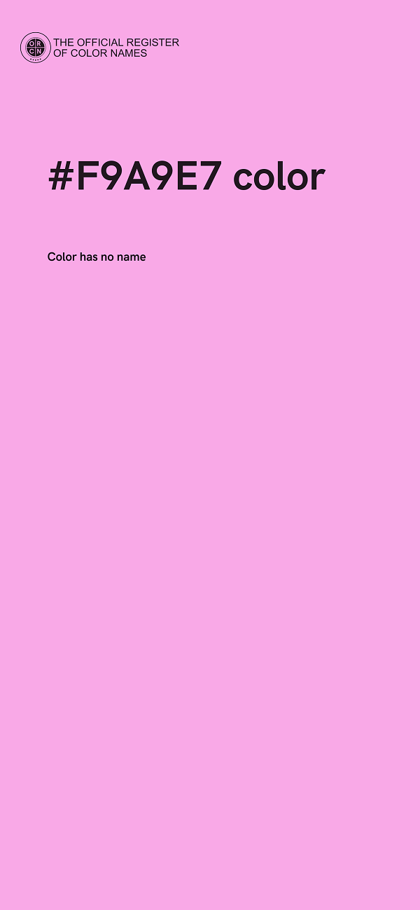 #F9A9E7 color image