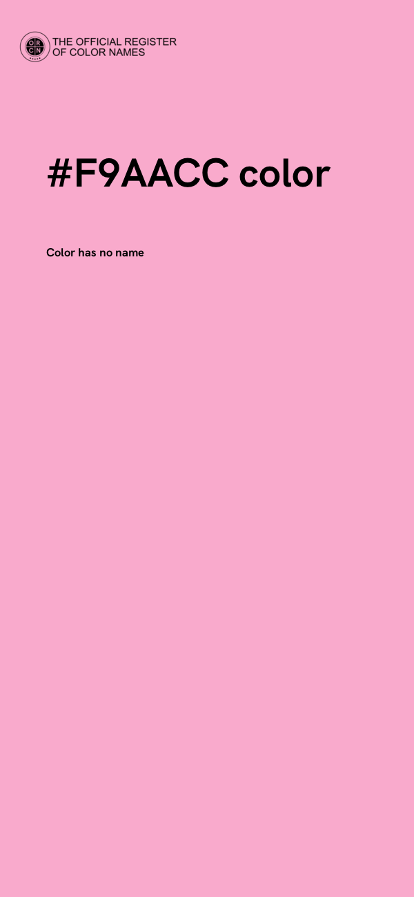 #F9AACC color image