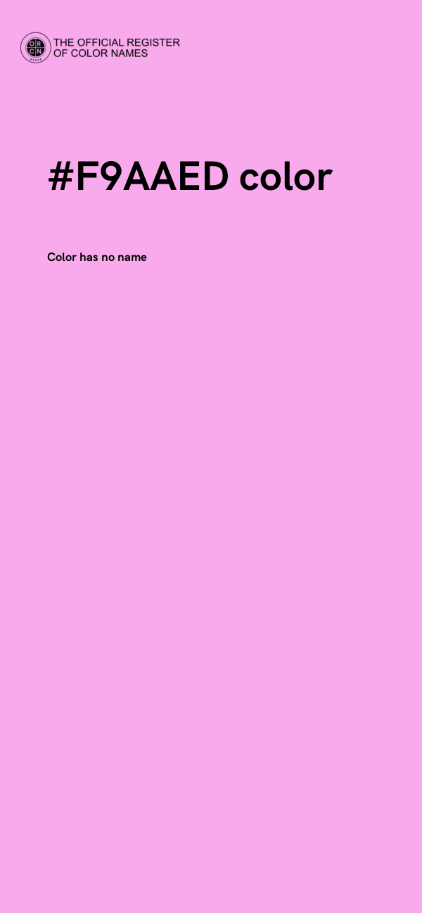 #F9AAED color image