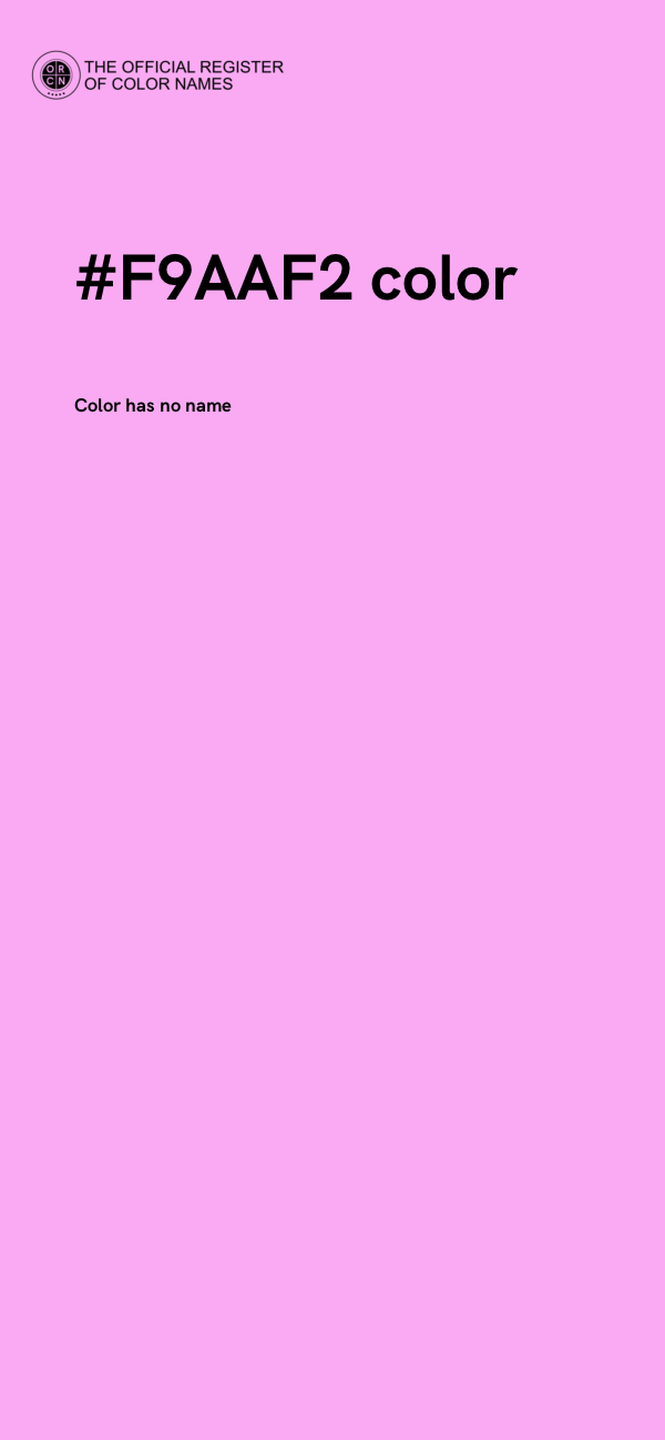 #F9AAF2 color image
