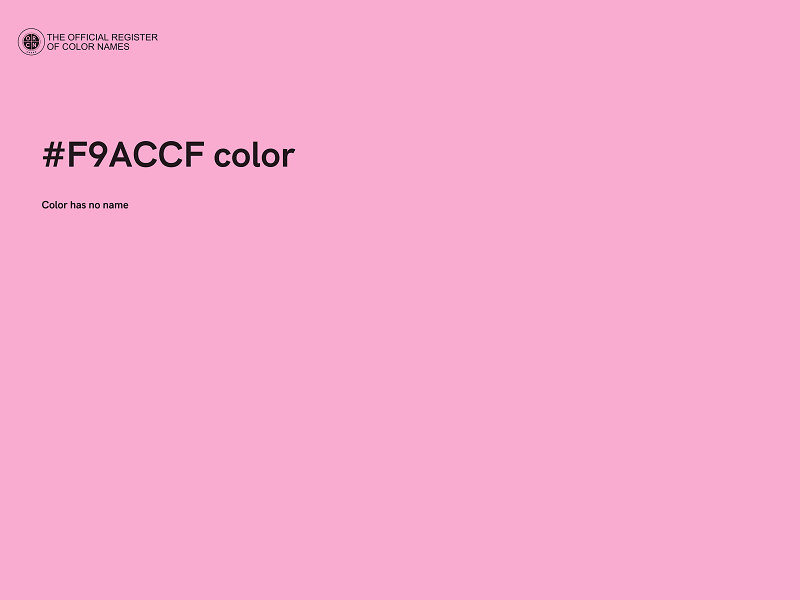 #F9ACCF color image