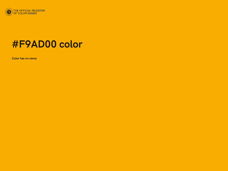 #F9AD00 color image