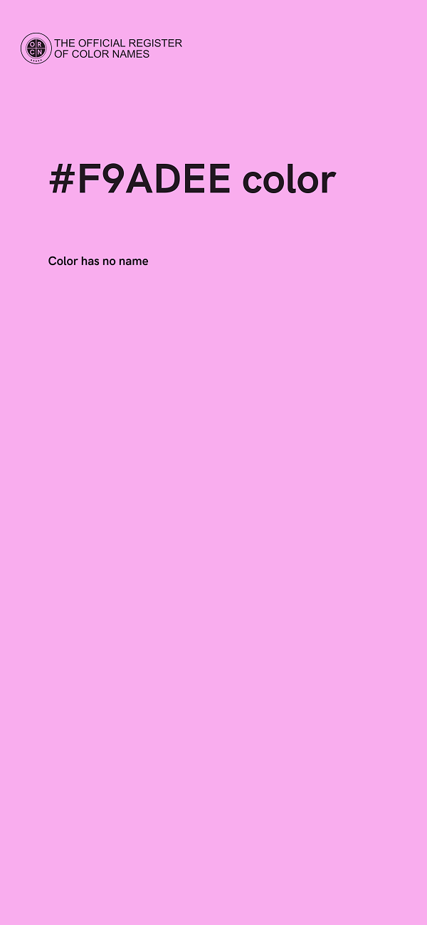 #F9ADEE color image