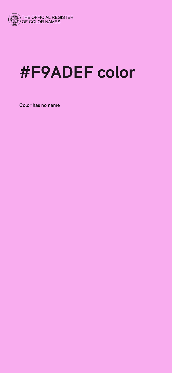 #F9ADEF color image
