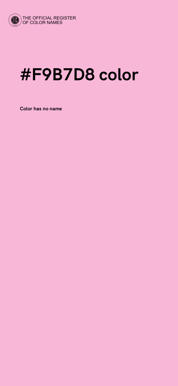 #F9B7D8 color image