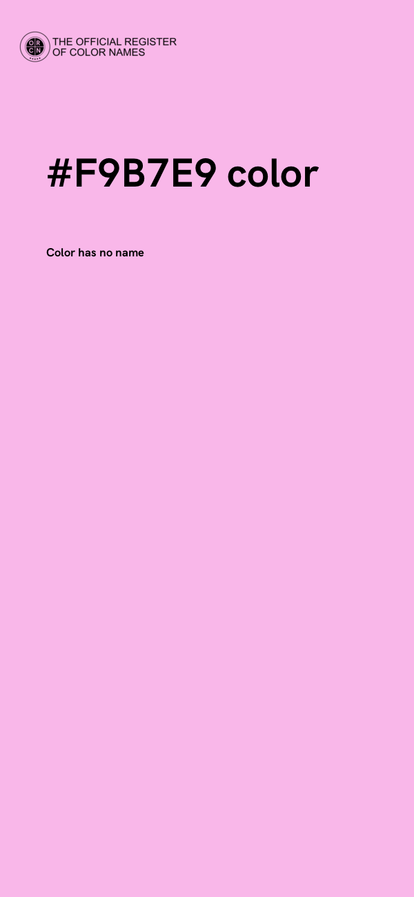 #F9B7E9 color image
