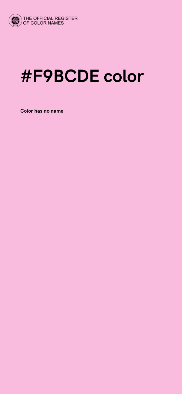 #F9BCDE color image