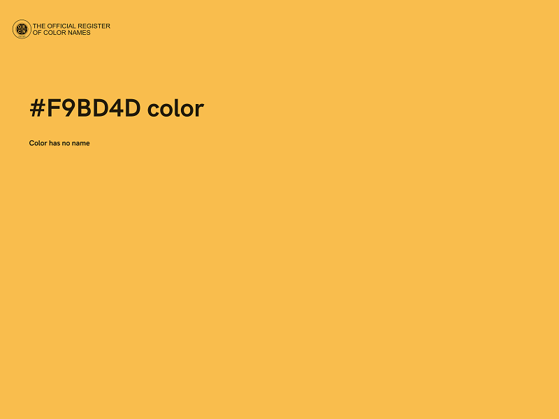 #F9BD4D color image