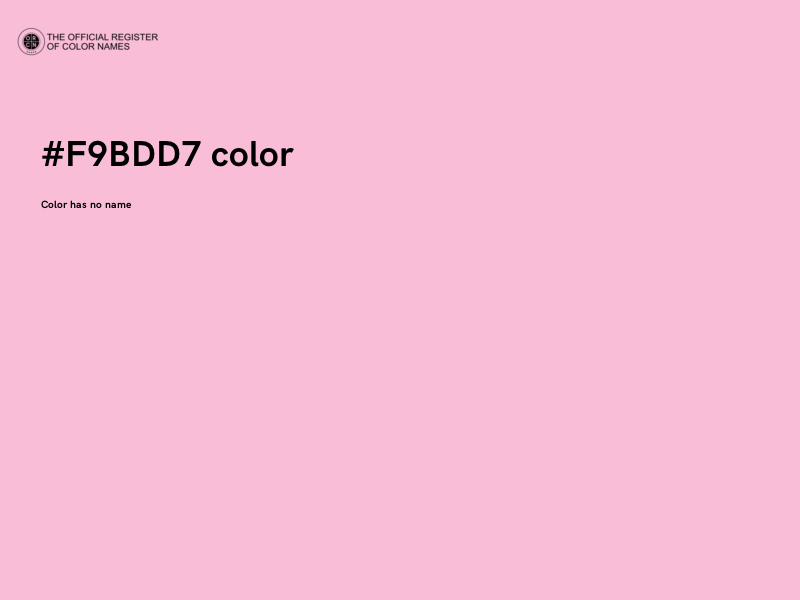 #F9BDD7 color image