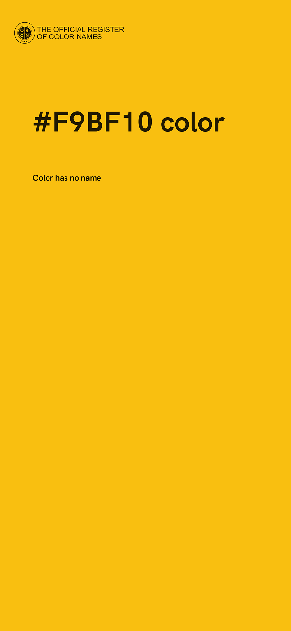 #F9BF10 color image