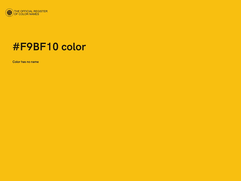 #F9BF10 color image