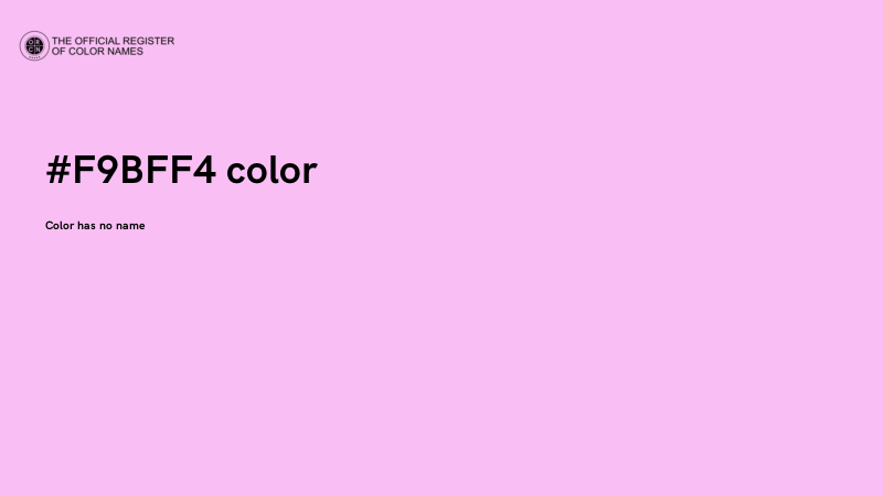 #F9BFF4 color image