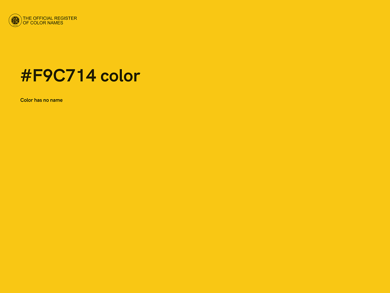 #F9C714 color image