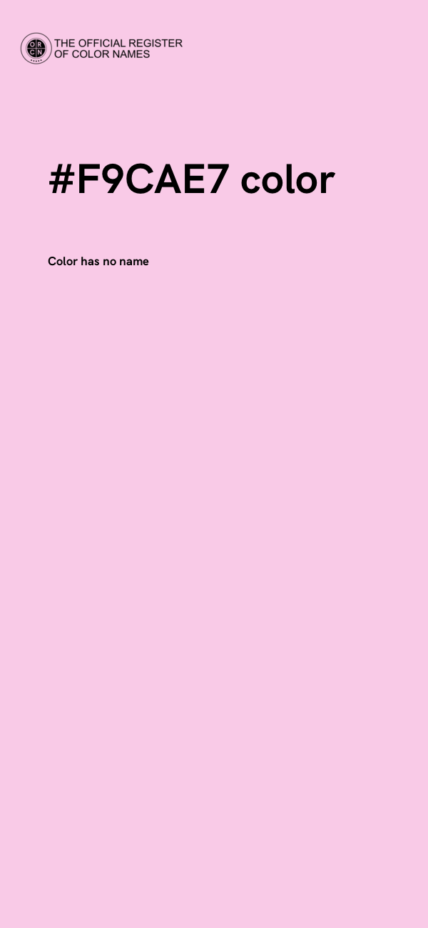 #F9CAE7 color image