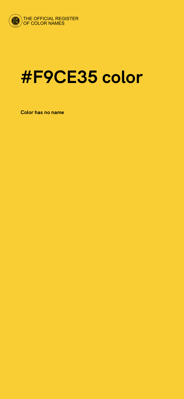 #F9CE35 color image