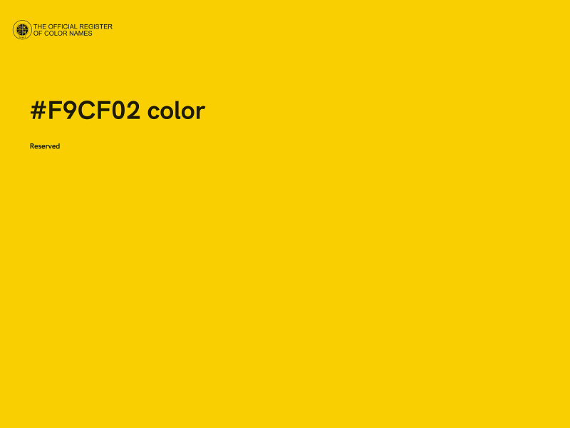 #F9CF02 color image