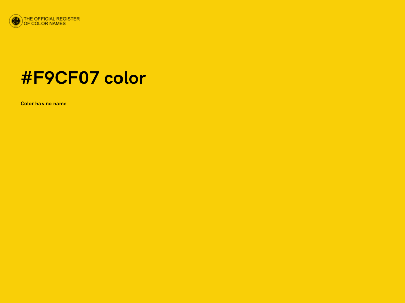 #F9CF07 color image