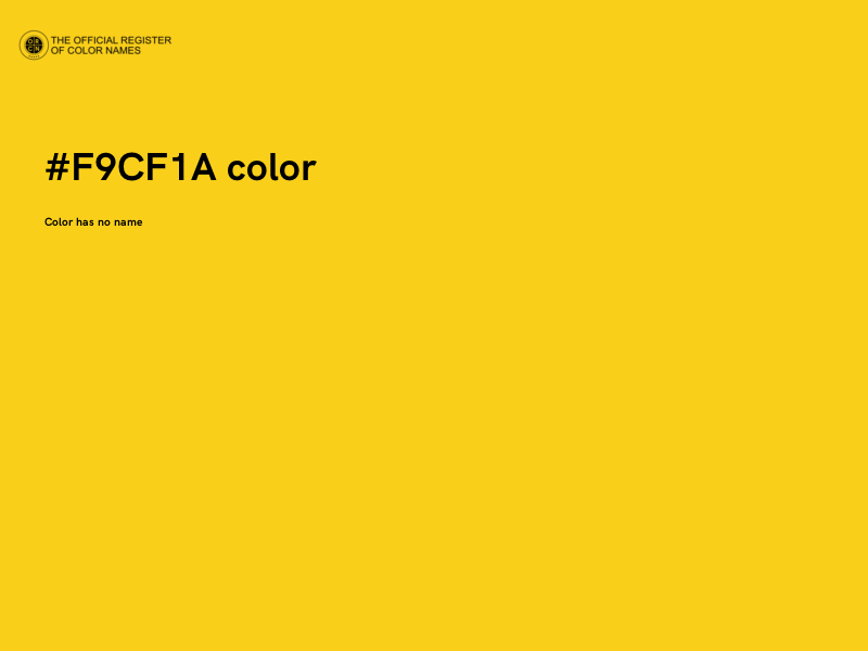 #F9CF1A color image