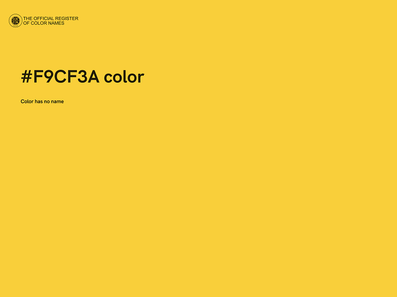 #F9CF3A color image